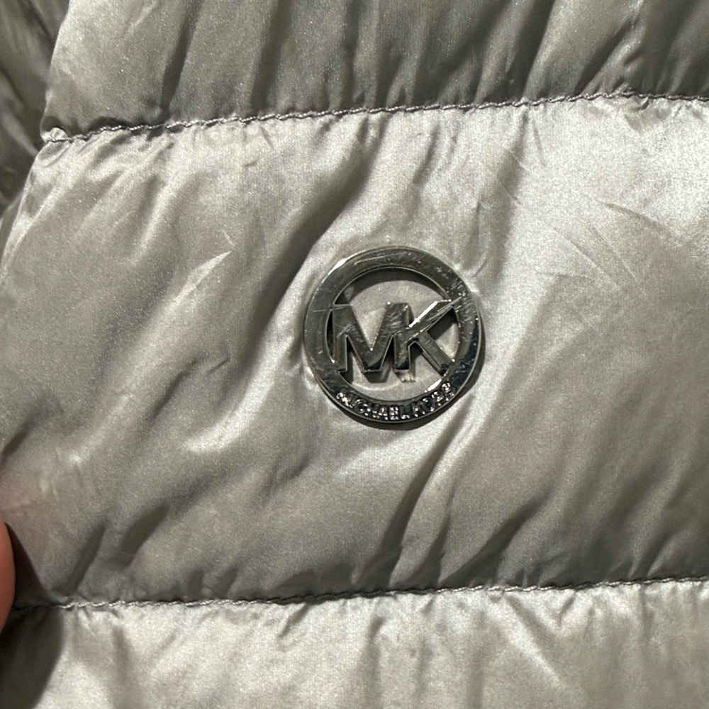 Michael Kors Packable Down Jacket Gray Silver - image 3
